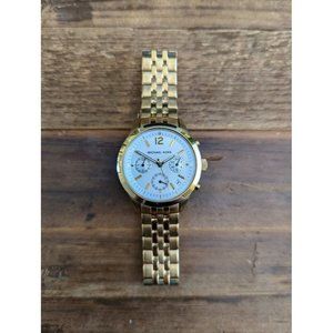 Ladies Michael Kors Chronograph Watch MK5192 Gold-Tone Finish